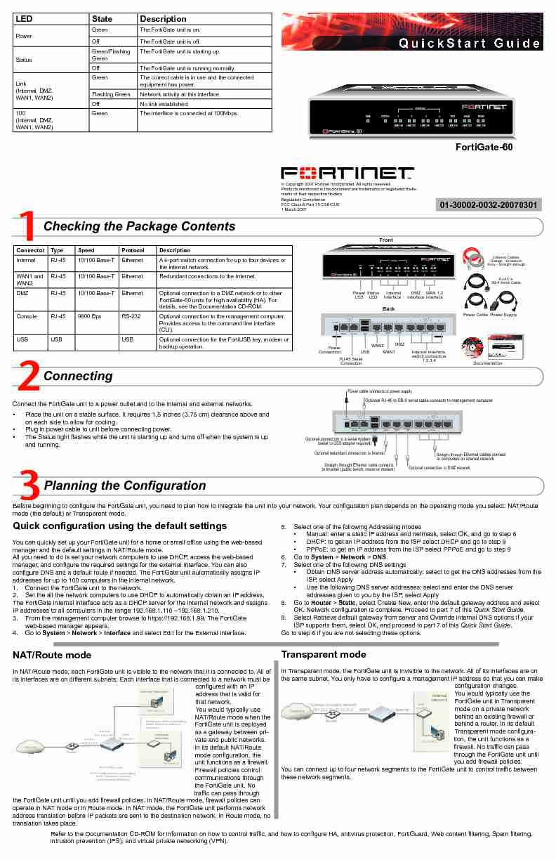 [PDF] FortiGate-60 QuickStart Guide