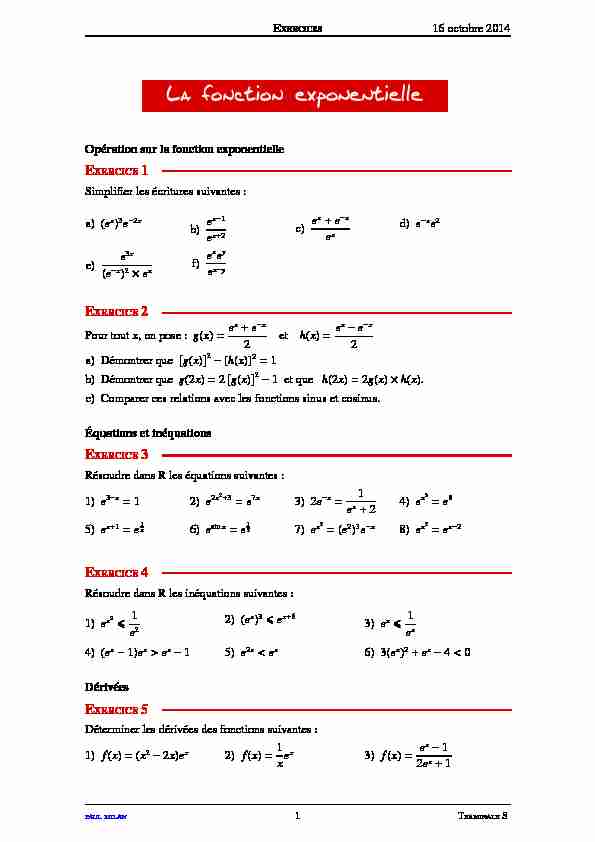[PDF] La fonction exponentielle - Lycée dAdultes