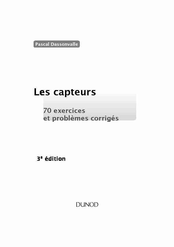 pdf Les capteurs 62 exercices et problemes corriges - Dunod