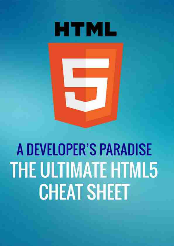 [PDF] HTML5 Cheat Sheet (PDF)
