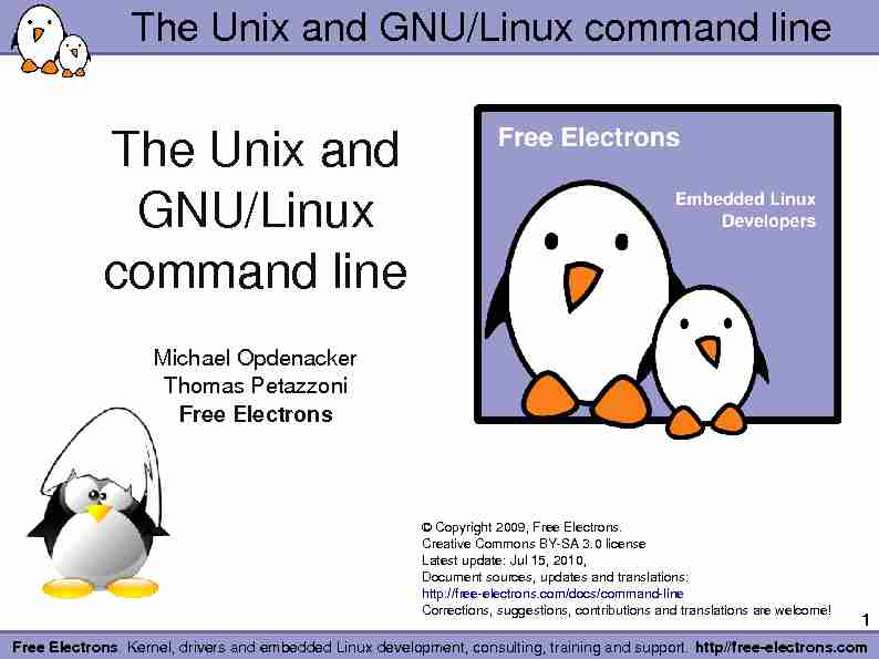 The Unix and GNU/Linux command line