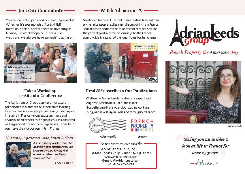 French Property the American Way Watch Adrian on TV Join Our