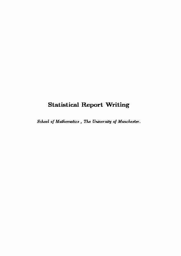 [PDF] Statistical Report Writing