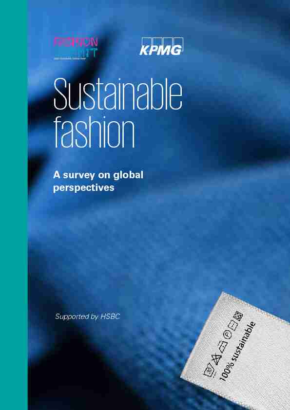 Sustainable fashion - A survey on global perspectives