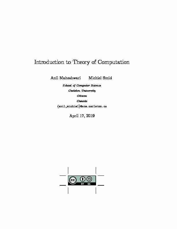 [PDF] Introduction to Theory of Computation - Computational Geometry Lab