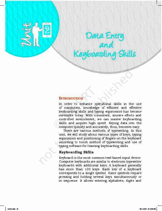 Data Entry and Keyboarding Skills