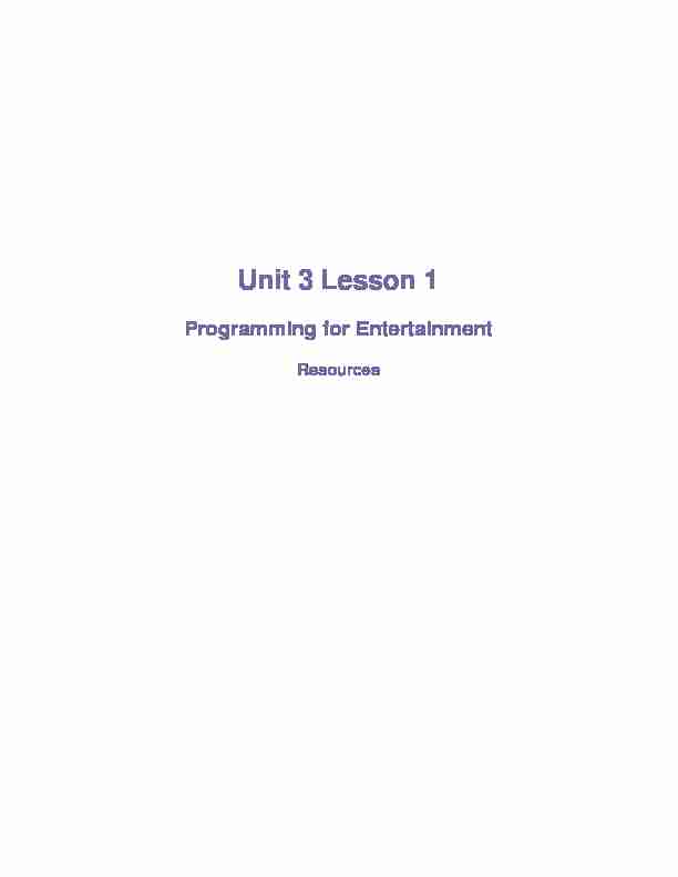 [PDF] Unit 3 Lesson 1 - Codeorg curriculum