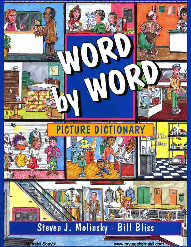 [PDF] Word by Word Picture Dictionary pdf - My Teacher Nabil