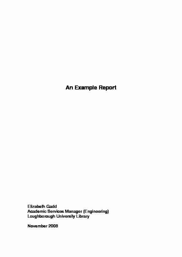[PDF] An example of a well-structured report