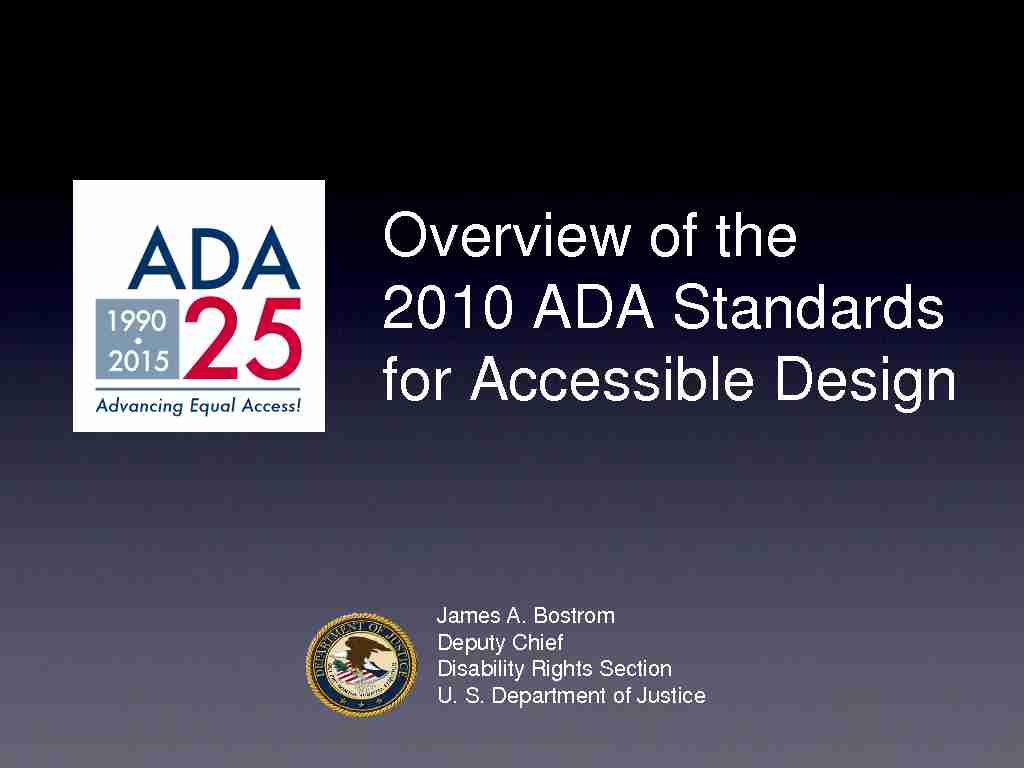 [PDF] Overview of the 2010 ADA Standards for Accessible Design