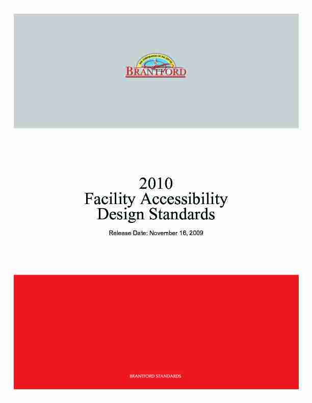 2010 Facility Accessibility Design Standards