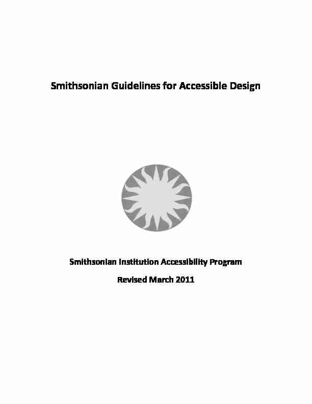 Smithsonian Guidelines for Accessible Design