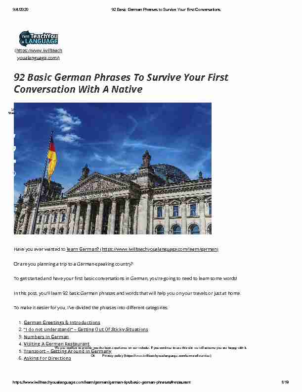 92 Basic German Phrases To Survive Your First Conversation With