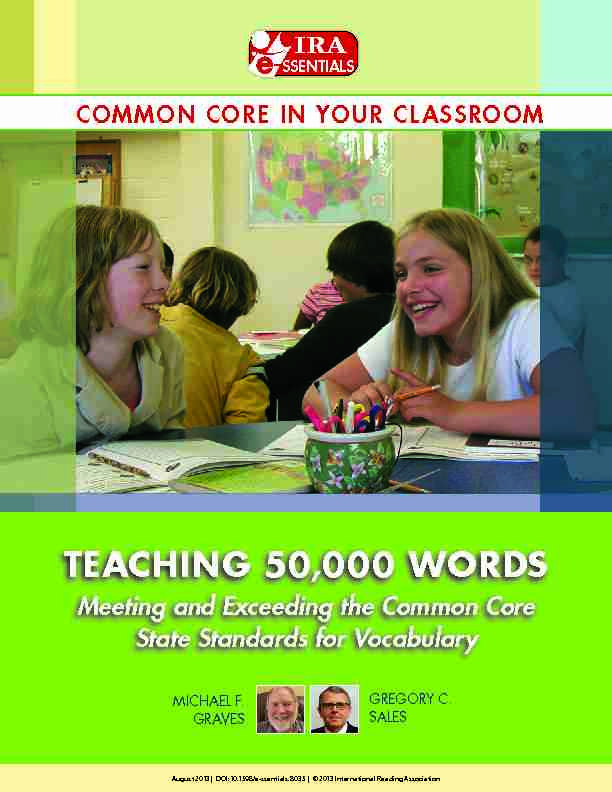 Teaching 50000 Words: Meeting and Exceeding the Common Core