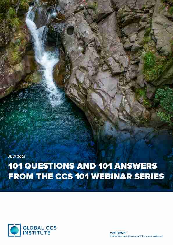 101 QUESTIONS AND 101 ANSWERS FROM THE CCS 101