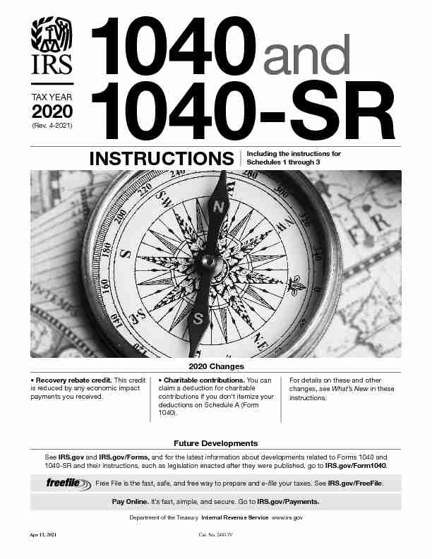2020 Instruction 1040