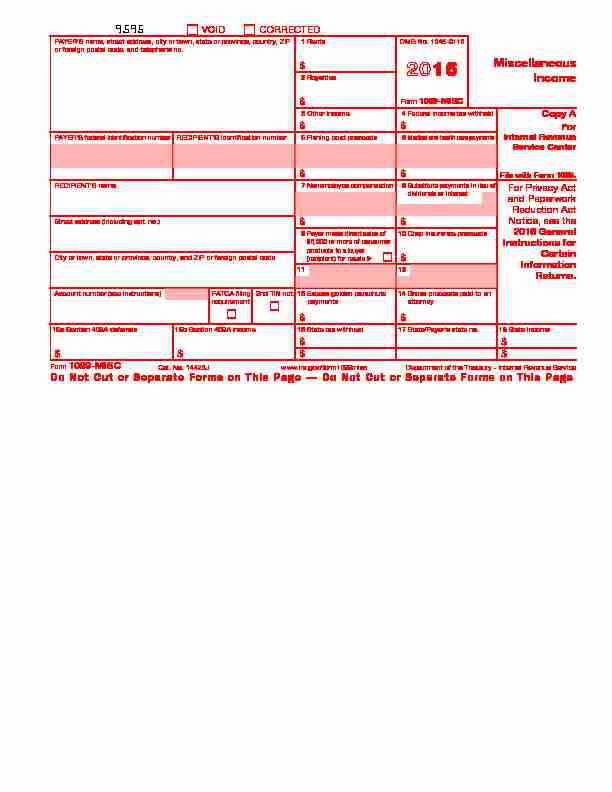 2016 Form 1099-MISC