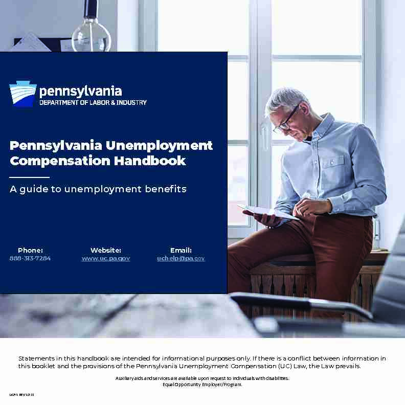 Pennsylvania Unemployment Compensation Handbook