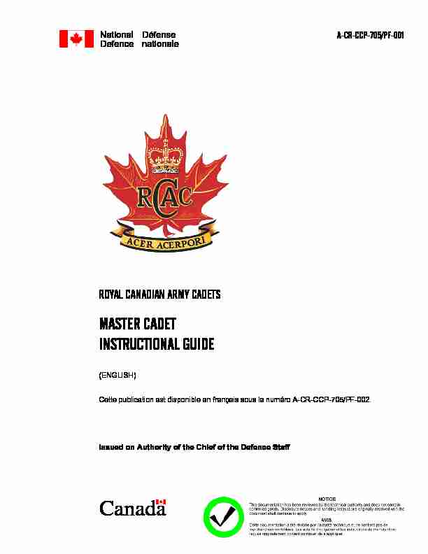 [PDF] Master Cadet - 2360 Army Cadets