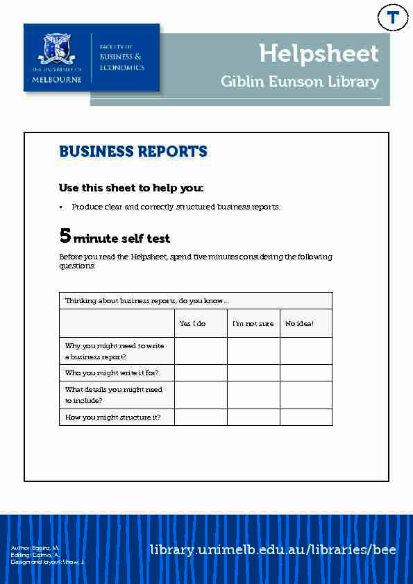 [PDF] BUSINESS REPORTS - Library