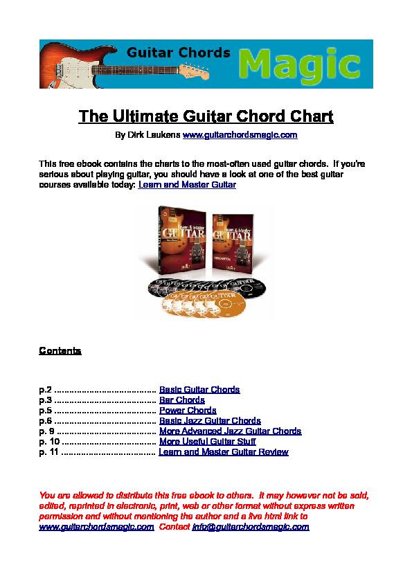 [PDF] The Ultimate Guitar Chord Chart - Templatenet