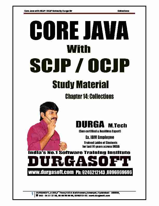Core Java with SCJP/ OCJP Notes By Durga Sir Collections 1