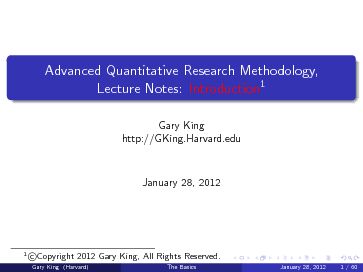 [PDF] Advanced Quantitative Research Methodology  - GARY KING