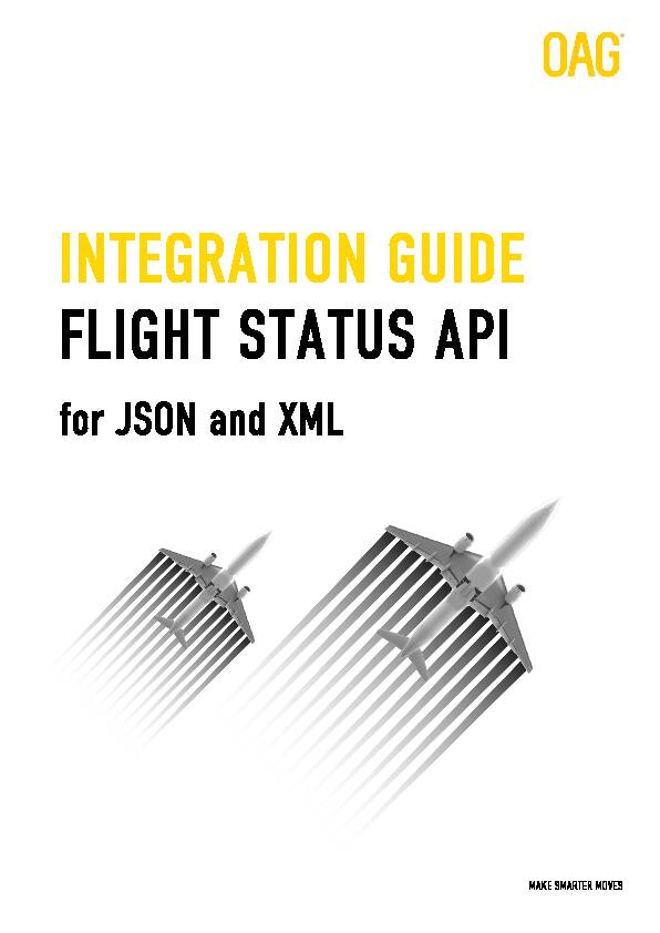 [PDF] INTEGRATION GUIDE FLIGHT STATUS API - OAG