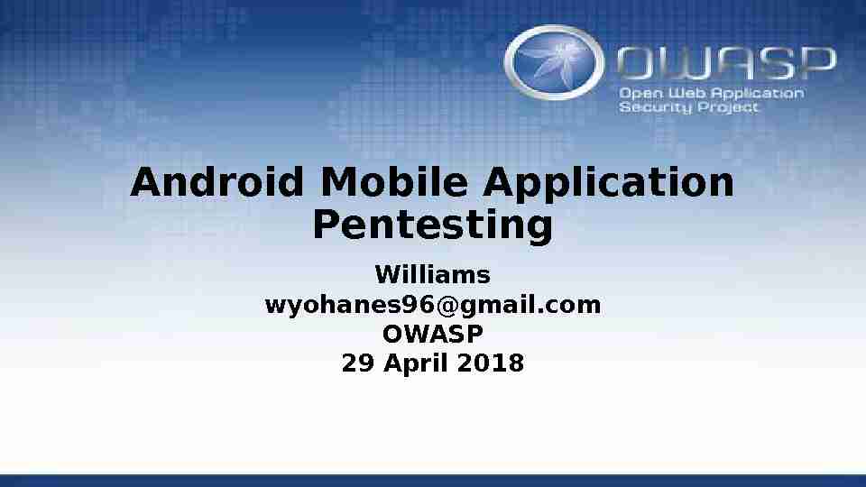 Android Mobile Application Pentesting
