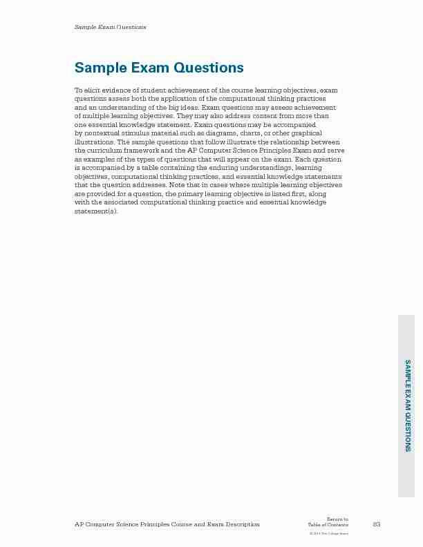 [PDF] Sample Exam Questions