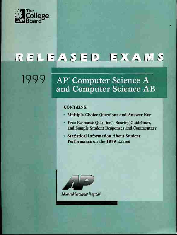 [PDF] computer-science-released-exam-1999pdf - AP Central - College