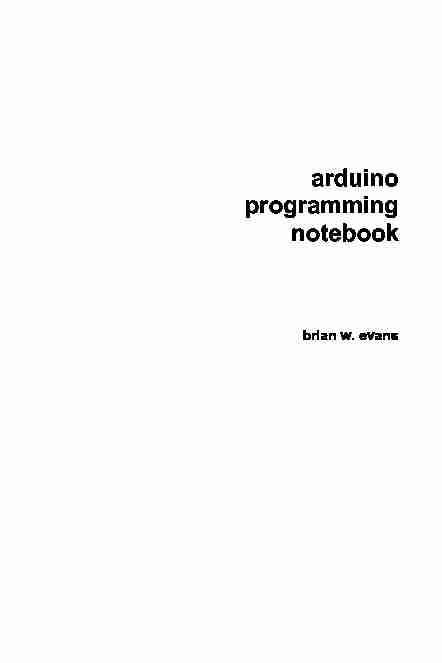 [PDF] Arduino - Programming Notebookpdf