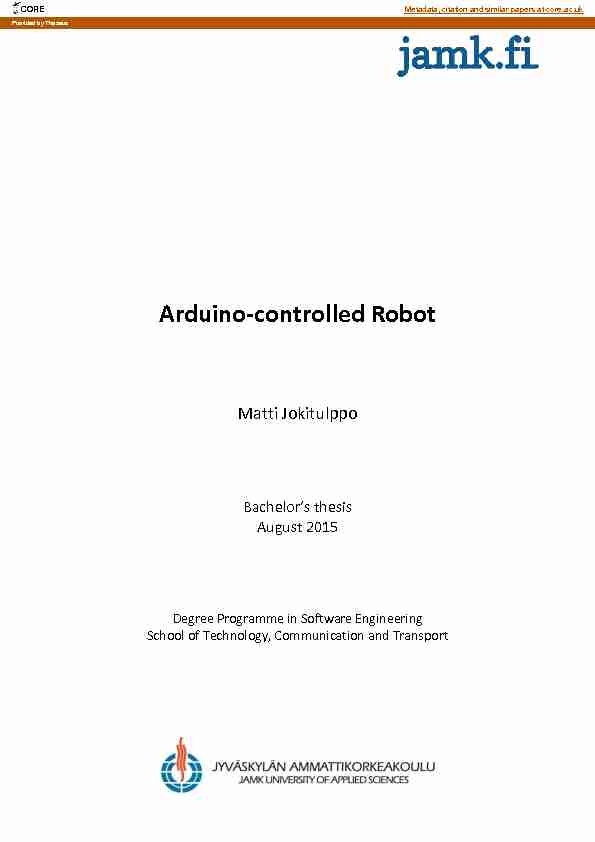 [PDF] Arduino-controlled Robot - CORE
