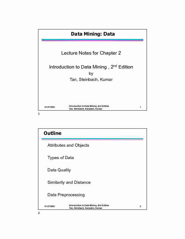 [PDF] Data Mining - Computer Science & Engineering User Home Pages