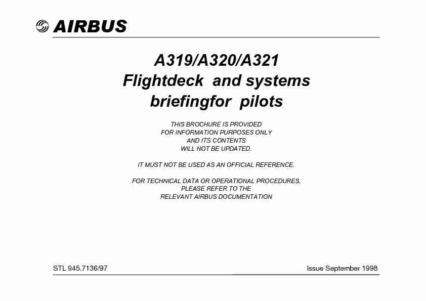 A319/A320/A321 Flightdeck and systems briefingfor pilots
