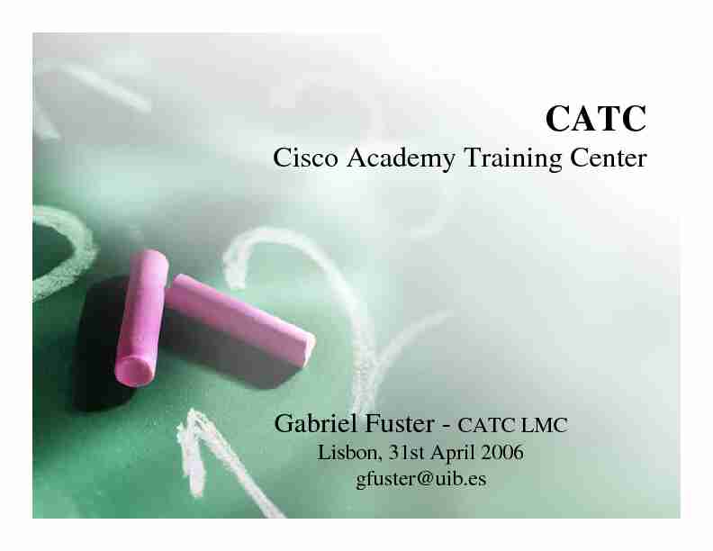 [PDF] Cisco Academy Training Center