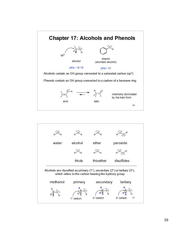 [PDF] Chapter 17: Alcohols and Phenols