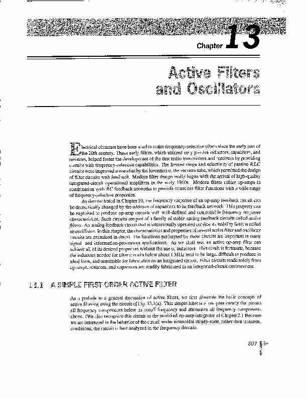 [PDF] Active Filter Notes