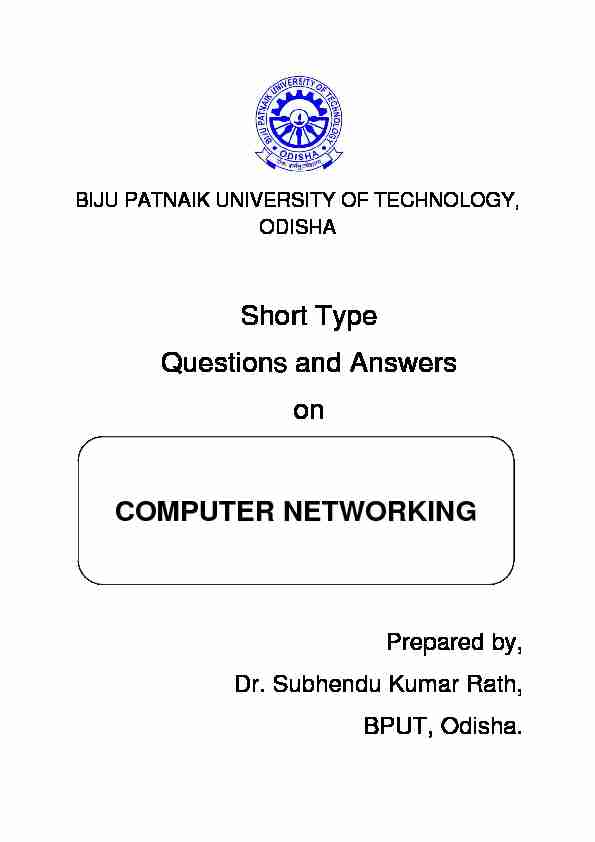 Short Type Questions and Answers on COMPUTER NETWORKING