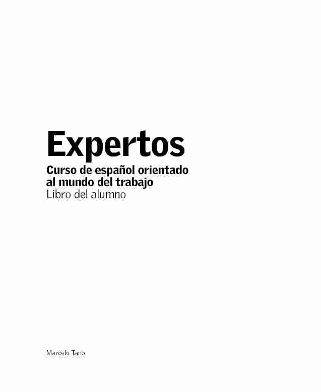[PDF] Curso de español orientado al mundo del trabajo Libro del alumno