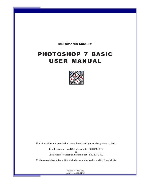 [PDF] Adobe Photoshop 7 Basic User Manual