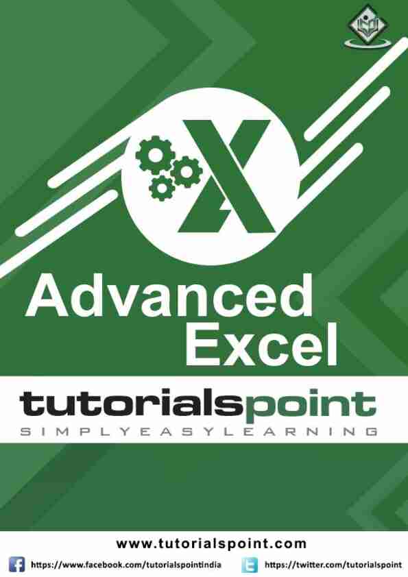 [PDF] Preview Advanced Excel Tutorial (PDF Version) - Tutorialspoint