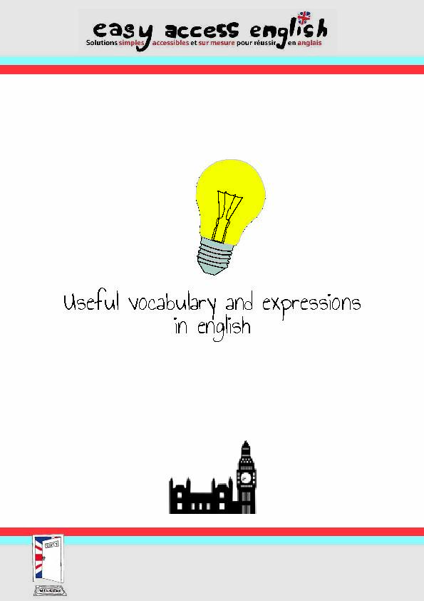 [PDF] Useful vocabulary and expressions in english - Easy Access English