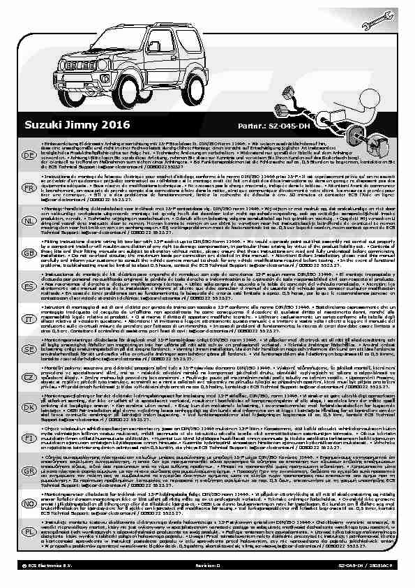 [PDF] Suzuki Jimny 2016 - EquipRaid