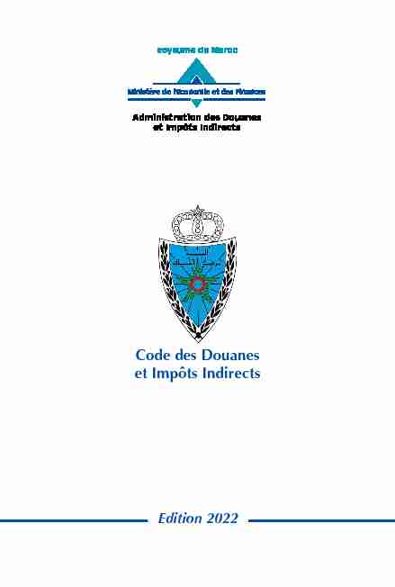 [PDF] Code des Douanes et Impôts Indirects