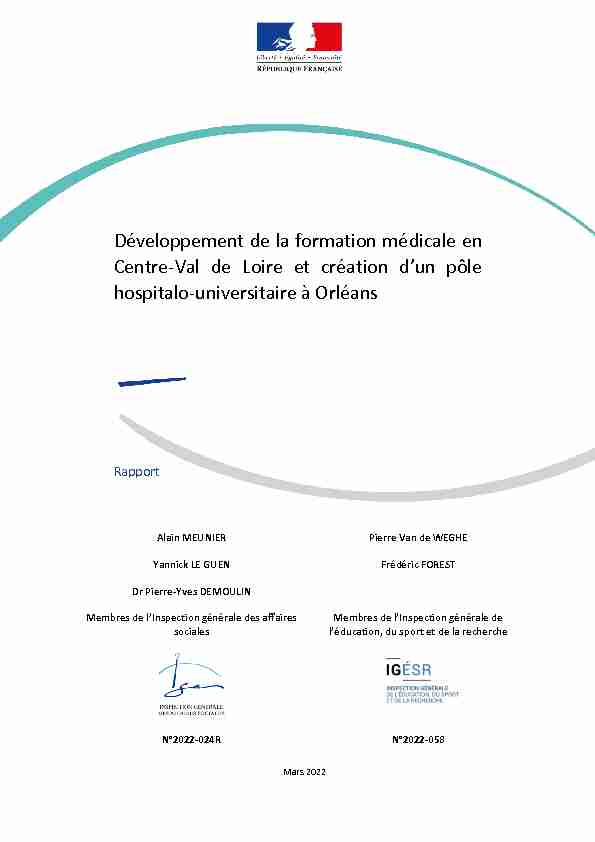 Développement de la formation médicale en Centre-Val de Loire et