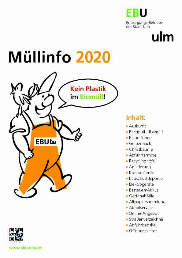 [PDF] Müllinfo 2020 - EBU Ulm