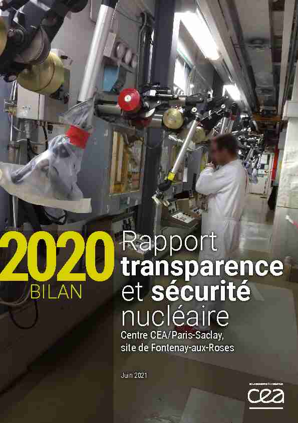 Rapport TSN 2020 CEA site de Fontenay-aux-Roses