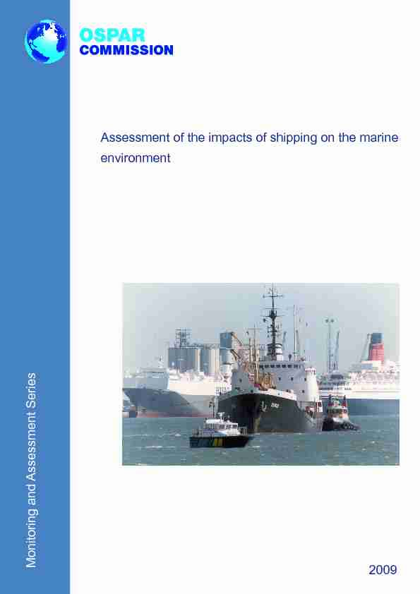 Assessment of the impacts of shipping on the marine environment