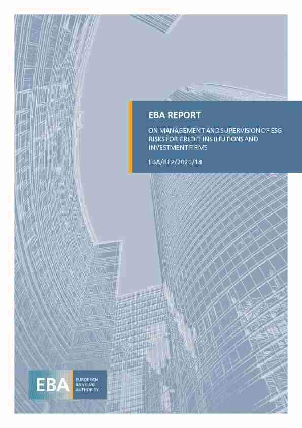 EBA Report on ESG risks management and supervision.pdf